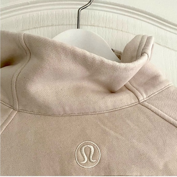 Lululemon Scuba Oversized Funnel Neck Half-Zip White Opal Size XS/S - Picture 8 of 9